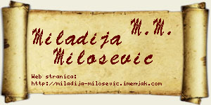 Miladija Milošević vizit kartica
